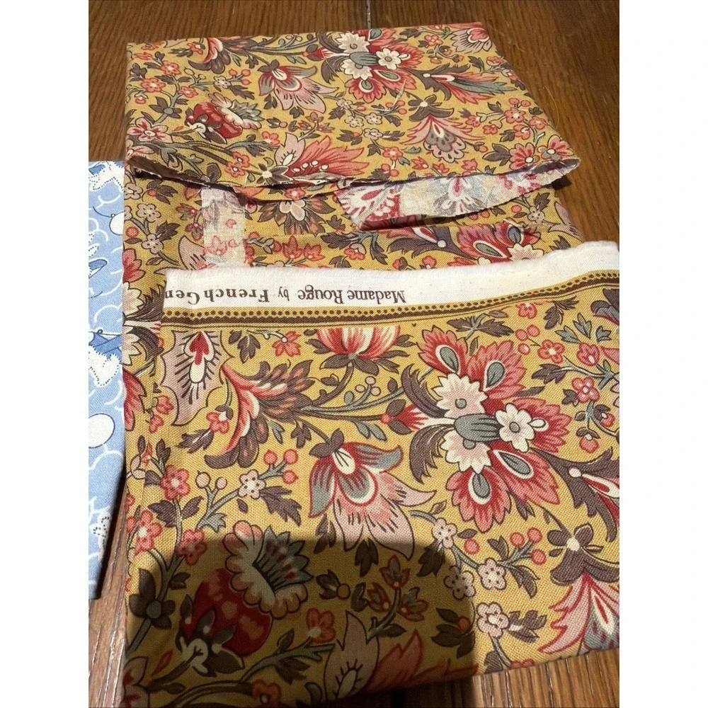 Vintage Fabric Remants: Sun, Bunnies, Florals Poinsettias